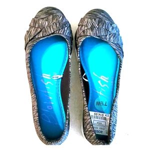 Blowfish Grey/Black Flats - 7 1/2W